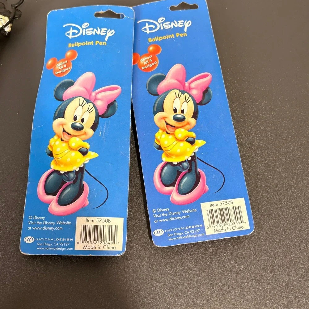 Disney Mickey Mouse Pen Pencil Set Unisex OS Blue Fair Vintage 3D Toppers 5pc